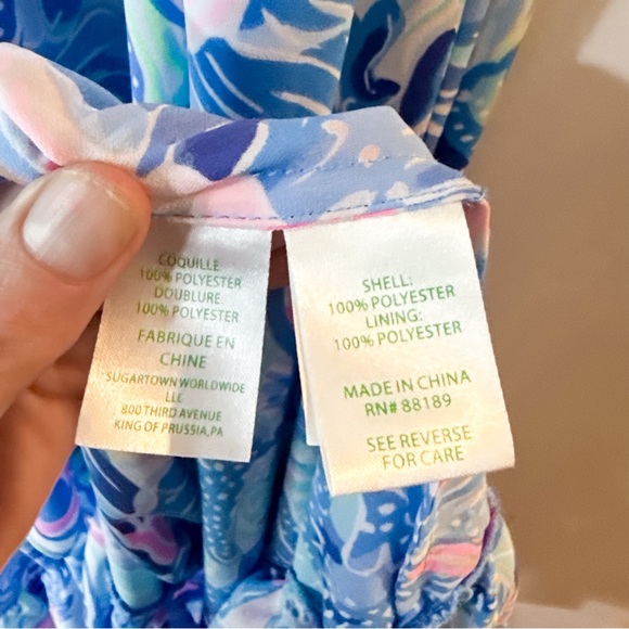 Lilly Pulitzer Mareena Maxi Dress Ruffle Blouson Ocean Party Core Size Small - Picture 5 of 10